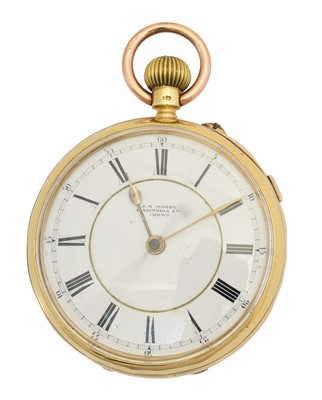 Lot 151 - An 18ct gold open face pocket watch
