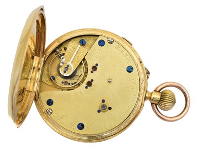 Lot 151 - An 18ct gold open face pocket watch