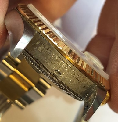 Lot 144 - A gents steel and gold Rolex Oyster Perpetual Datejust wristwatch