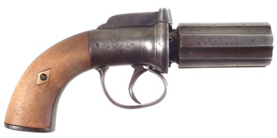 Lot 17 - Percussion pepperpot pistol