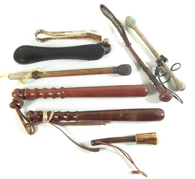 Lot 263 - Collection of truncheons and preists