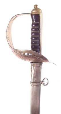 Lot 221 - 20th century replica ERII officers sword and scabbard.
