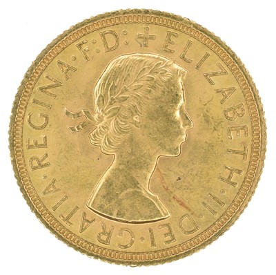 Lot 83 - Elizabeth II, Sovereign, 1958.