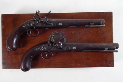 Lot 1 - Matched pair of Flintlock dueling pistols by Wogdon and Barton London.