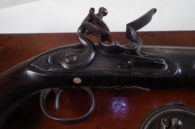 Lot 1 - Matched pair of Flintlock dueling pistols by Wogdon and Barton London.