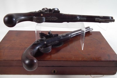 Lot 1 - Matched pair of Flintlock dueling pistols by Wogdon and Barton London.