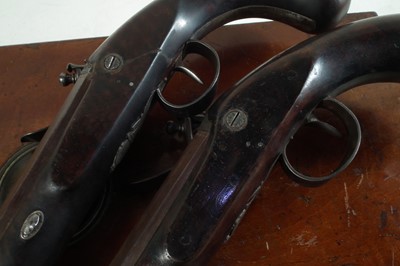 Lot 1 - Matched pair of Flintlock dueling pistols by Wogdon and Barton London.