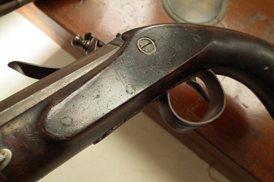 Lot 1 - Matched pair of Flintlock dueling pistols by Wogdon and Barton London.