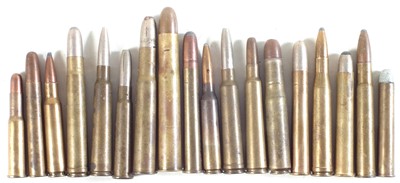 Lot 154 - Eighteen inert British sporting rifle cartridges