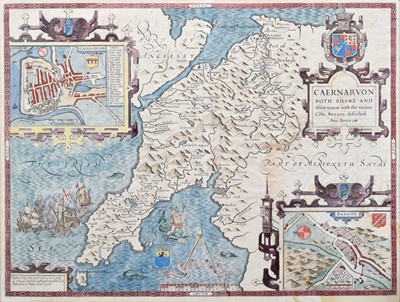 Lot 70 - John Speed, Map of Caernarvon.