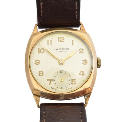 Lot 64 - A 9ct gold JW Benson watch