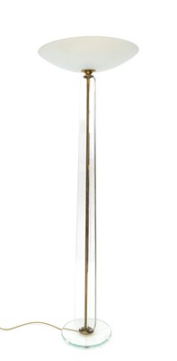 Lot 235 - Art Deco Glass Uplighter Floor Lamp