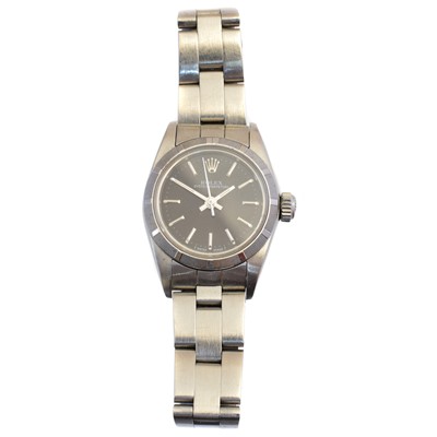 Lot 140 - A ladies steel Rolex Oyster Perpetual wristwatch