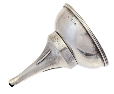 Lot 73 - An Elizabeth II silver wine funnel