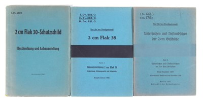 Lot 268 - Three German WWII Flak gunners instructional pamphlets