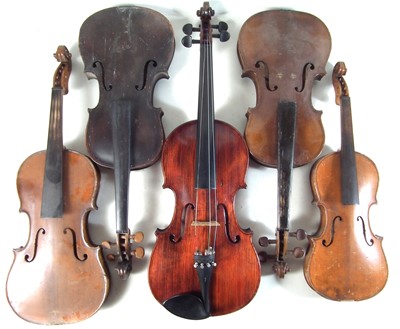 Lot 18 - Four violins and a viola