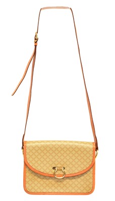 Lot 49 - A Celine Vintage Macadam Shoulder Flap Bag