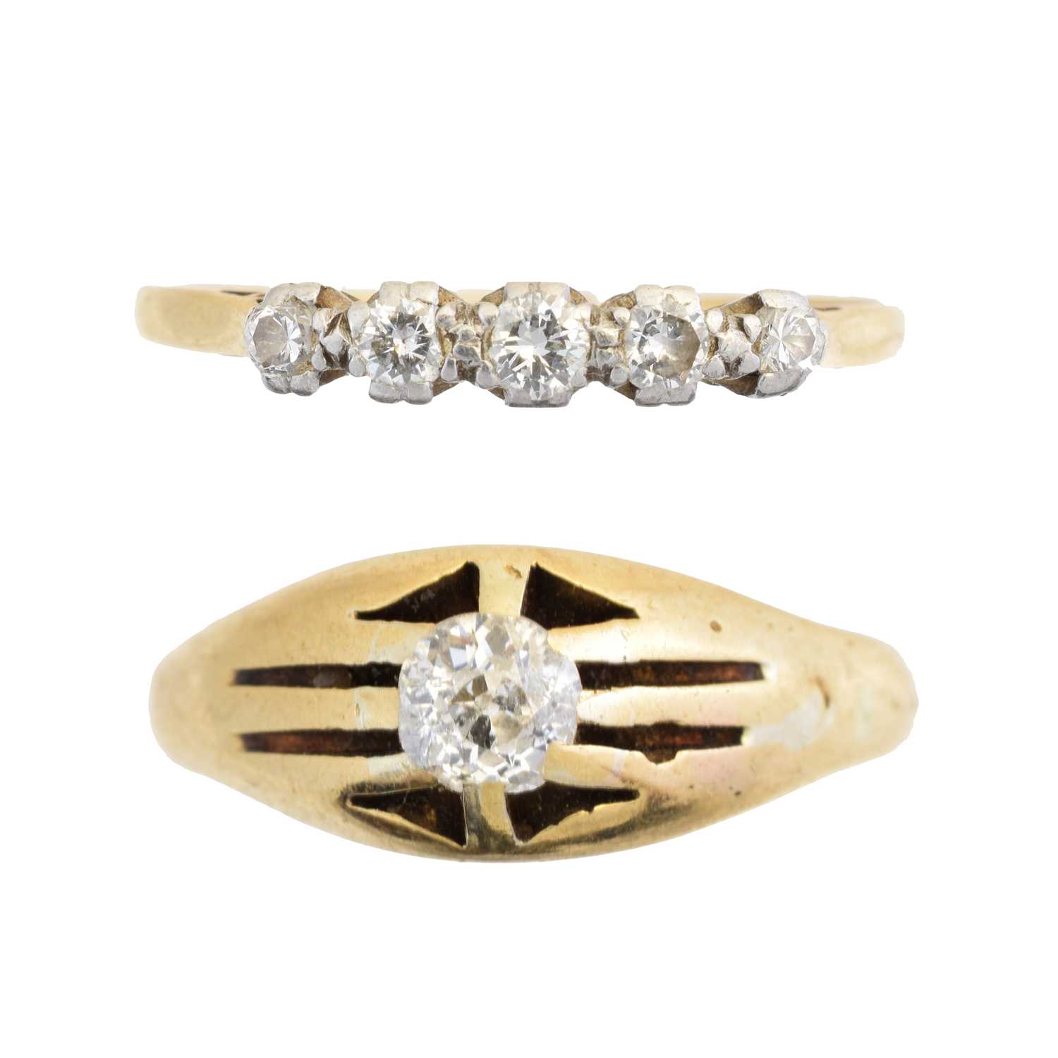 Lot 84 - Two diamond rings