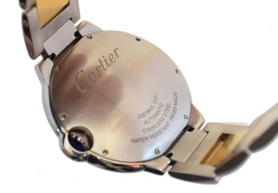 Lot 130 - A bicolour Cartier Ballon Bleu watch