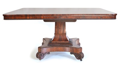 Lot 298 - William IV figured mahogany breakfast table