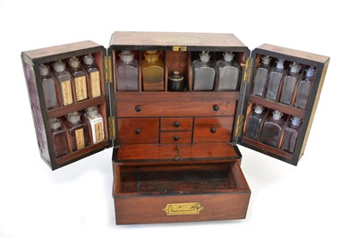Lot 205 - Mid 19th century English mahogany domestic apothecary chest