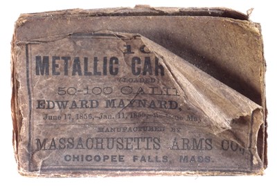 Lot 312 - Ten .50 - 100 Maynard carbine rounds.