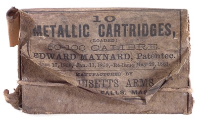 Lot 313 - Ten .50 - 100 Maynard carbine rounds