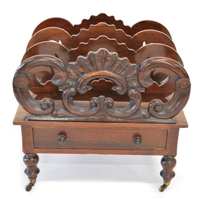 Lot 217 - Victorian rosewood canterbury