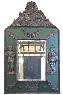 Lot 246 - Early 20th century Gothic Revival cushion mirror