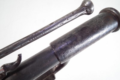 Lot 54 - British Pattern 1840 .620 percussion Constabulary carbine and bayonet
