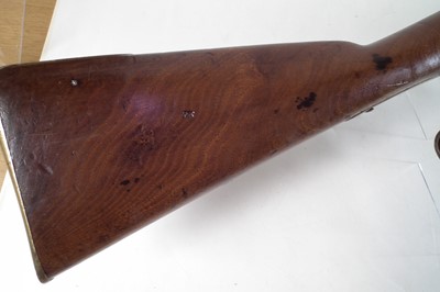 Lot 54 - British Pattern 1840 .620 percussion Constabulary carbine and bayonet