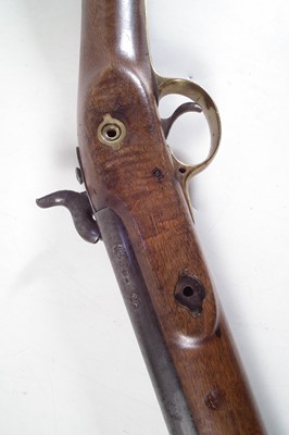 Lot 54 - British Pattern 1840 .620 percussion Constabulary carbine and bayonet
