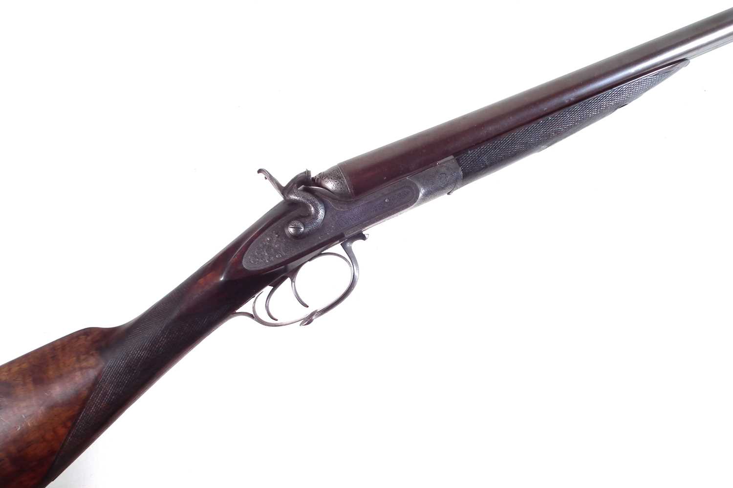 Lot 82 - J. Adsett 14 bore side by side hammer gun