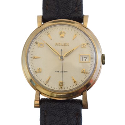 Lot 145 - A 1950s 9ct gold cased Rolex Precision wristwatch