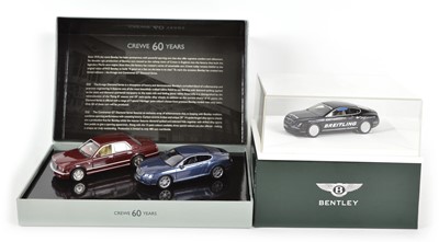 Lot 53 - Three Minichamps 1:43 Scale Bentleys
