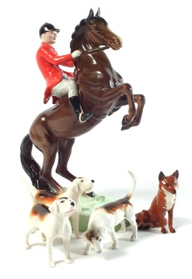 Lot 125 - Beswick five piece huntset