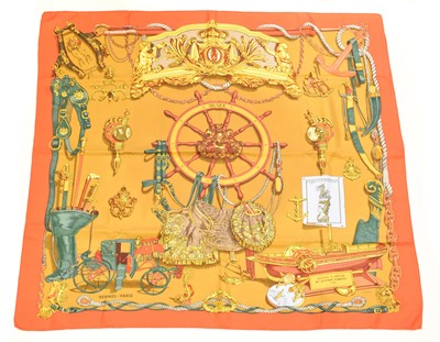 Lot 158 - A Hermès "Musée" silk scarf by Philippe Ledoux