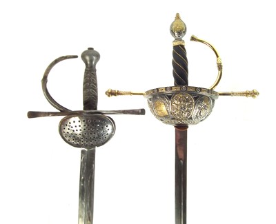Lot 420 - Two modern replica rapiers
