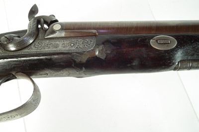 Lot 2 - Pair of double barrel percussion Howda pistols