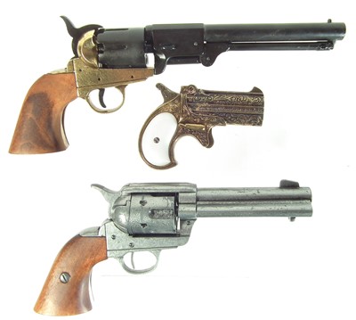 Lot 137 - Three Denix Western replica pistols