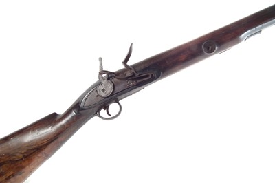 Lot 51 - Massive flintlock wall gun by Lacy and Co.