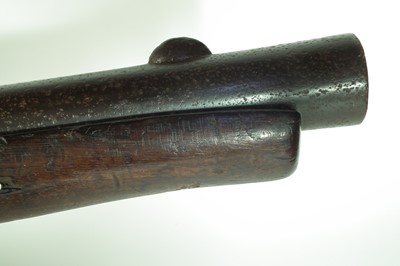 Lot 51 - Massive flintlock wall gun by Lacy and Co.