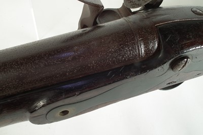 Lot 51 - Massive flintlock wall gun by Lacy and Co.