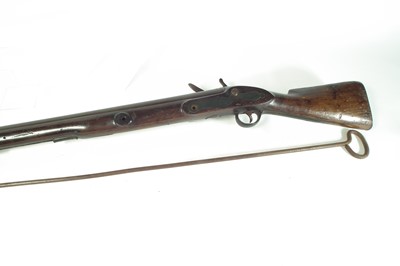 Lot 51 - Massive flintlock wall gun by Lacy and Co.