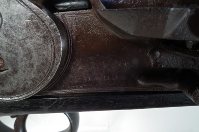 Lot 51 - Massive flintlock wall gun by Lacy and Co.