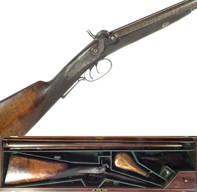 Lot 79 - Wilkinson percussion double 16 bore shotgun