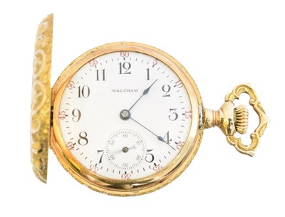 Lot 153 - A hunter fob watch by Waltham
