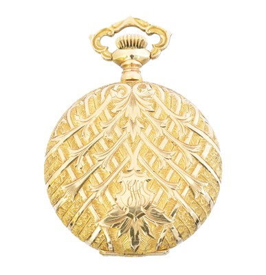 Lot 153 - A hunter fob watch by Waltham