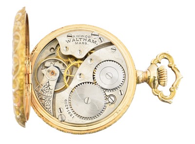 Lot 153 - A hunter fob watch by Waltham