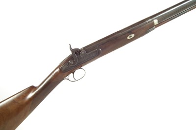 Lot 77 - Percussion sporting shotgun by D. Leonard